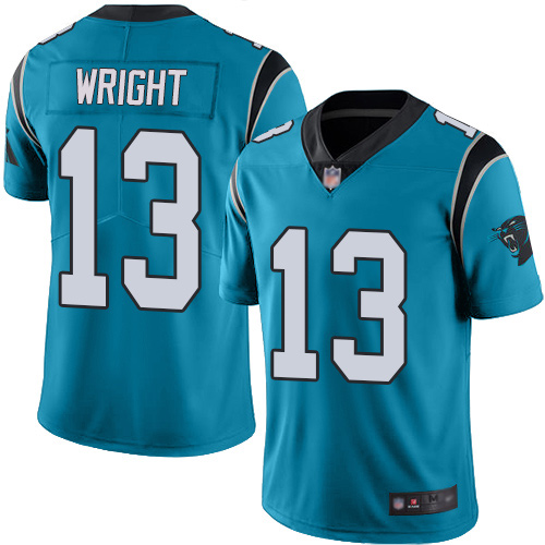 Carolina Panthers Limited Blue Youth Jarius Wright Jersey NFL Football #13 Rush Vapor Untouchable->youth nfl jersey->Youth Jersey